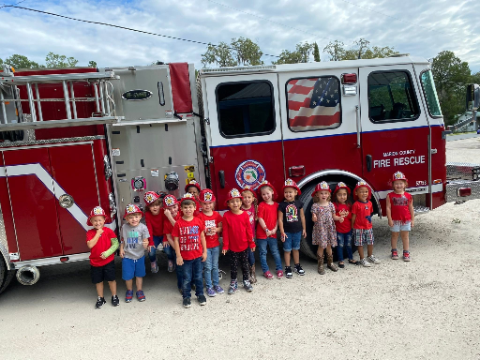 At the fire station